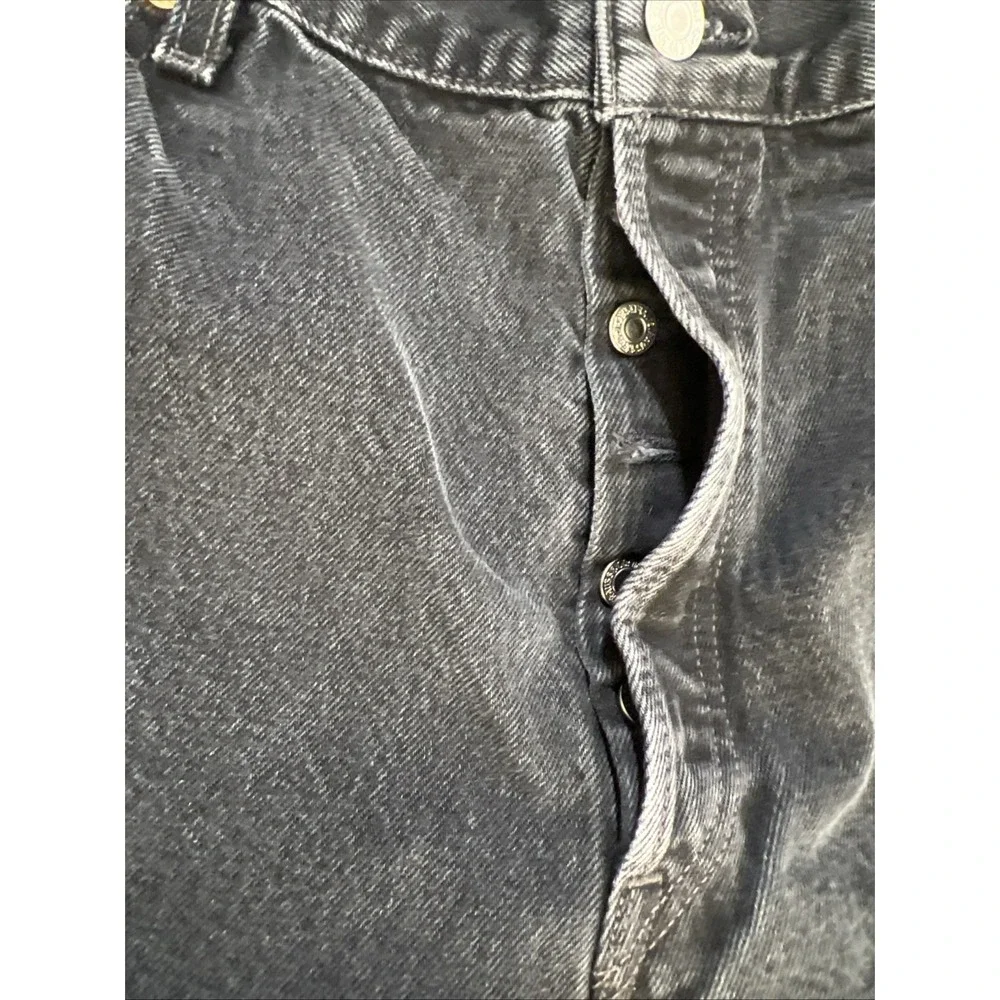 Vintage Levi 501 Jeans 2000's Denim Black Buttonfly Size 40x32‎